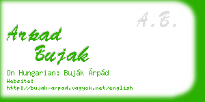 arpad bujak business card